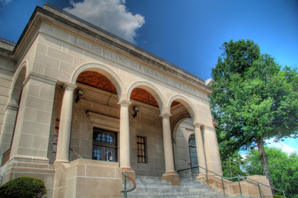 Exterior of the Laughlin Memorial Library