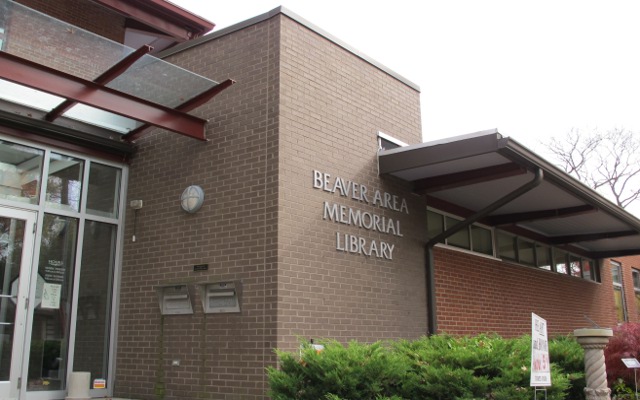 Outside view of the Beaver Area Memorial Library