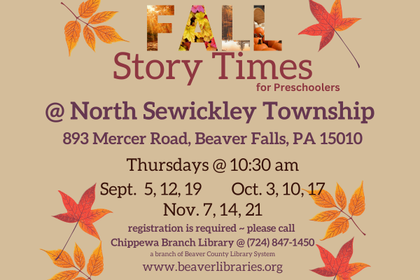 Fall Story Times @ North Sewickley Township