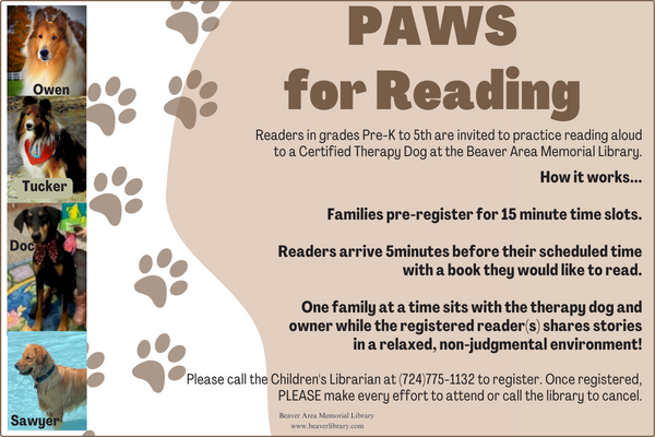PAWS for Reading program information