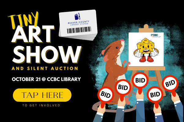 Tiny Art Show October 21 at CCBC Library