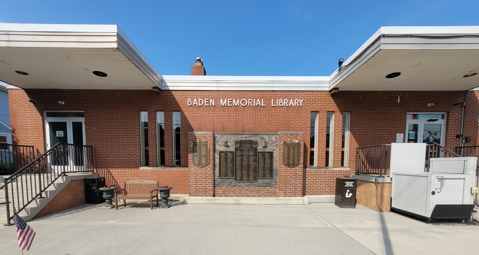 Exterior of the Baden Memorial Library