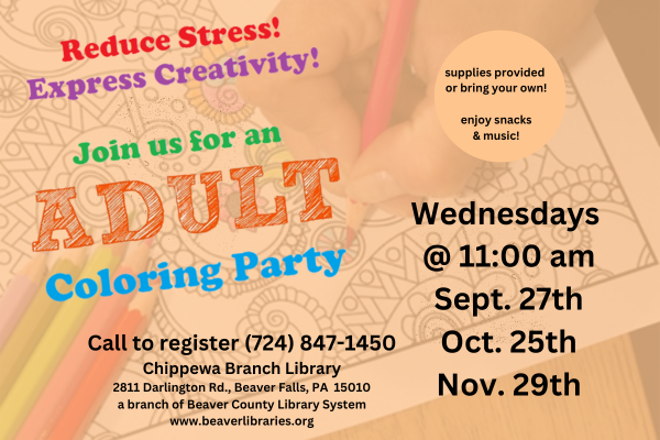 Coloring Party for adults